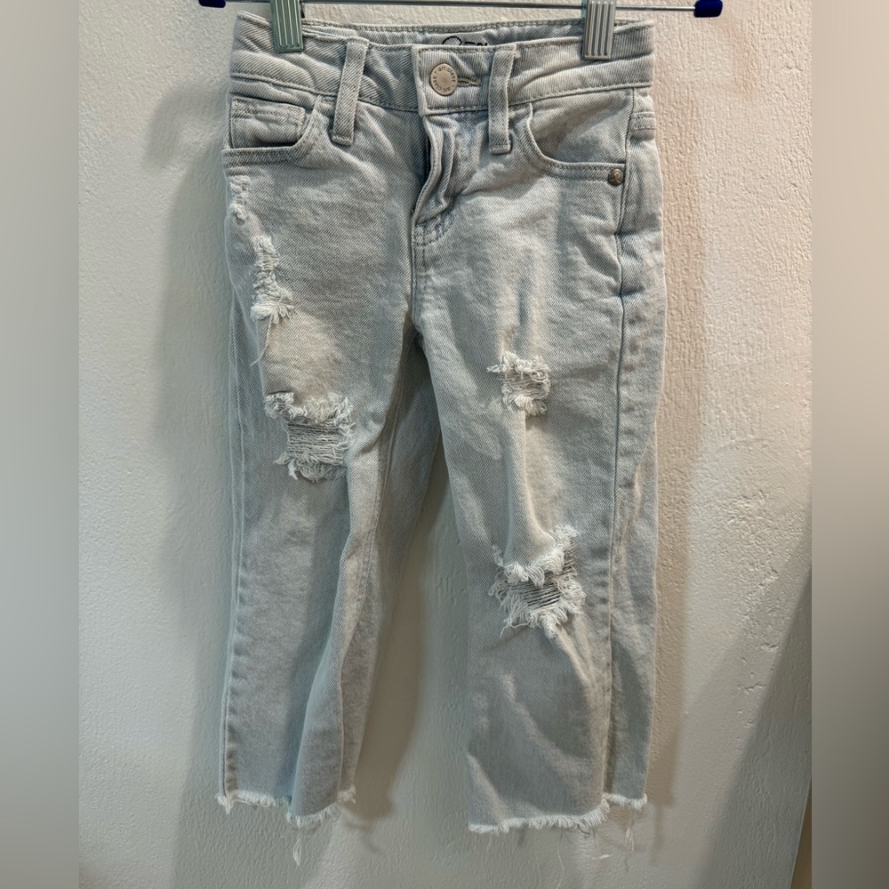 Art Class Crop wide leg distressed jeans
